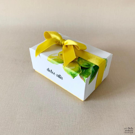 Коробки под парфюм с принтом и лентой на заказ